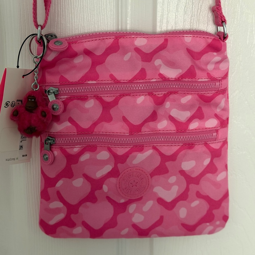 Kipling Keiko Crossbody Bag Adorable Hearts NWT